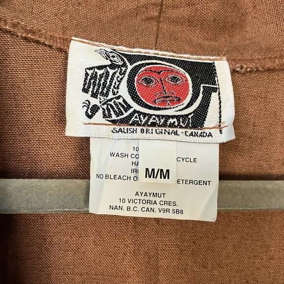 Vintage Ay Ay Mut William Good Salish Original Bear Dancer Robe Duster BC Canada - Picture 6 of 10